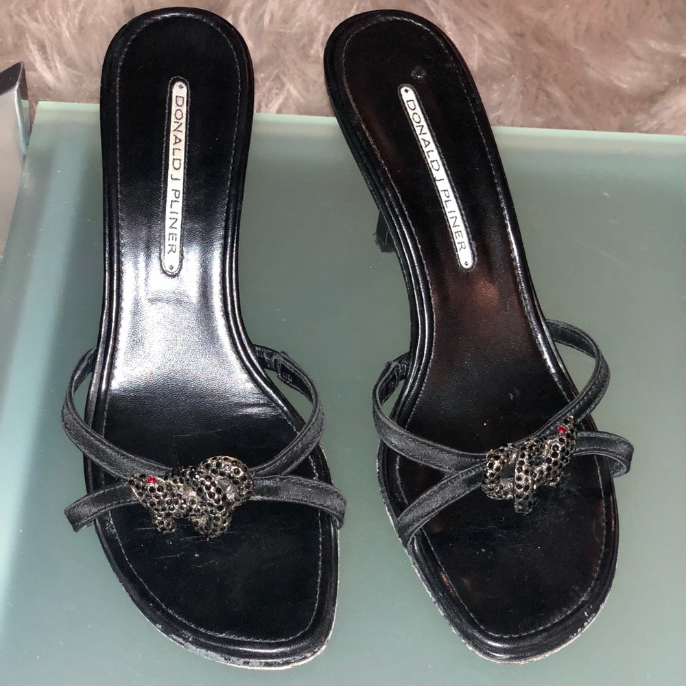 Donald Pliner strap Sandal with decorative Python